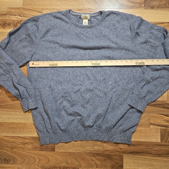 L.L.Bean Sweater Cotton Mens XXL Blue Pullover Crew Neck - Picture 8 of 8